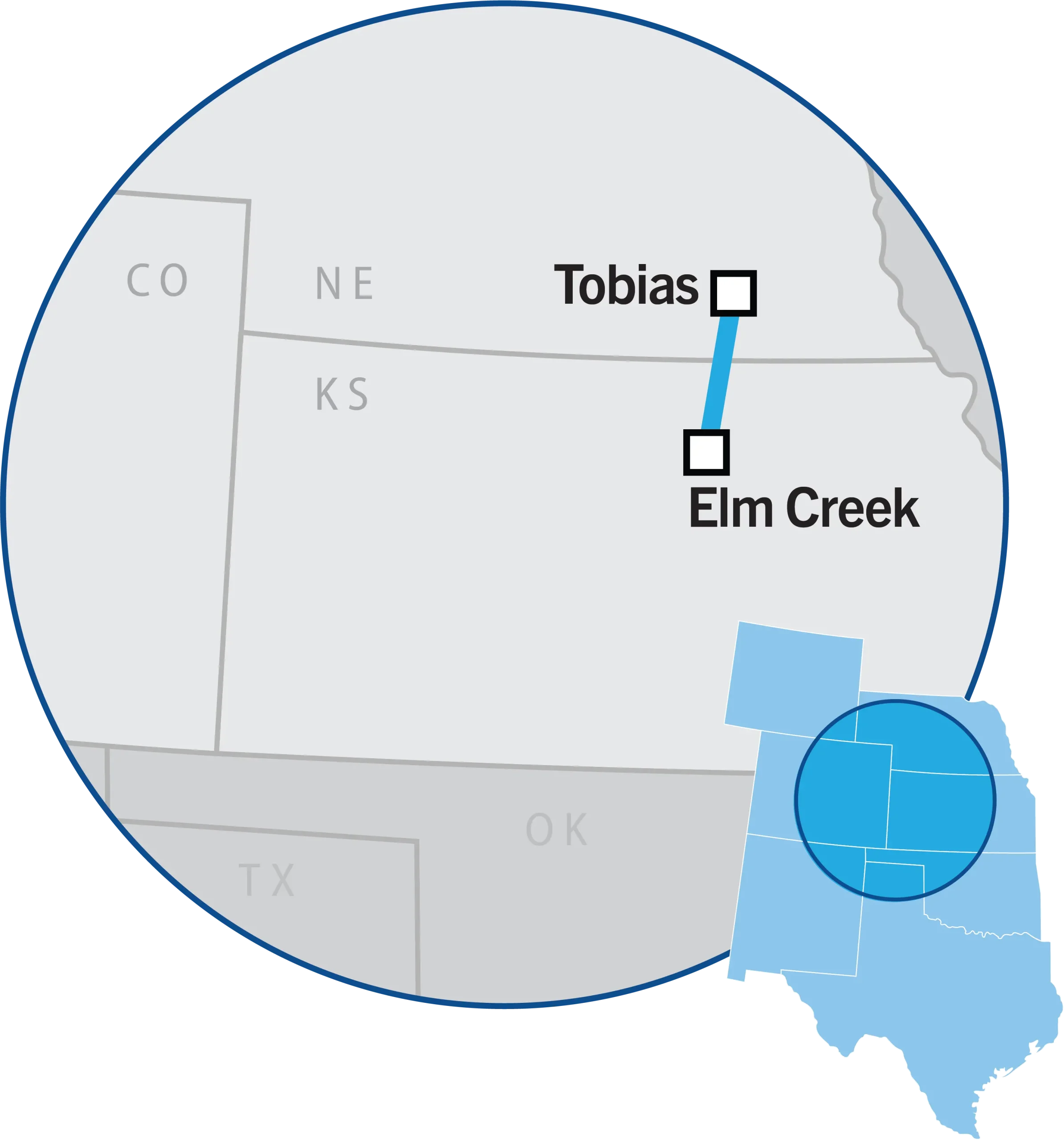 Elm Creek Tobias Project Map